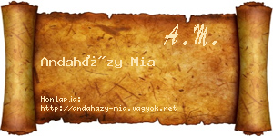 Andaházy Mia névjegykártya